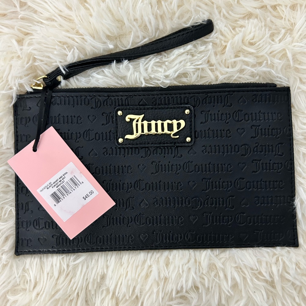 Juicy Couture Embossed Black Clutch